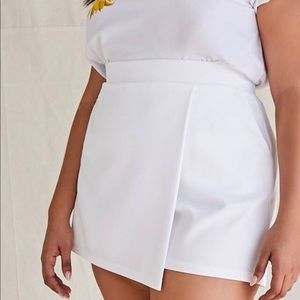 Plus Size Faux Wrap Skort